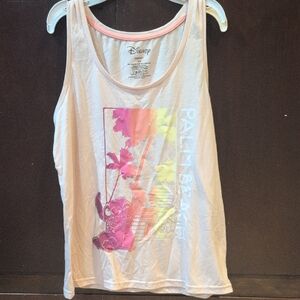 Disney Cream Tank Top with Pink and Yellow Stitch Palm Graphic
